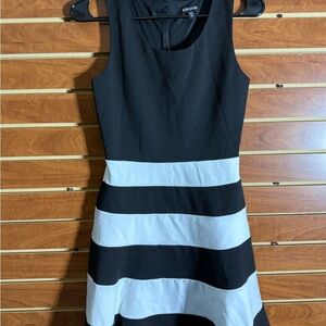 Black and White Striped Dress